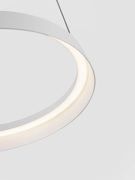 Nova Luce LED Pendelleuchte Ormi dimmbar 38W CCT warmweiss 2700/3000K Weiß Aluminium Ø45cm 9030518