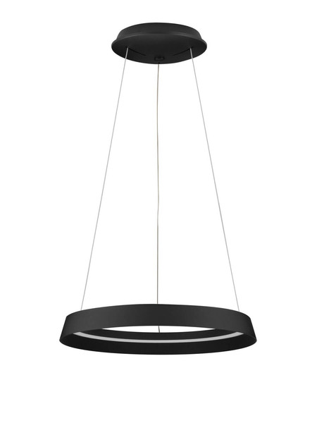 Nova Luce LED Pendelleuchte Ormi dimmbar 38W CCT warmweiss 2700/3000K Schwarz Aluminium Ø45cm 9030519