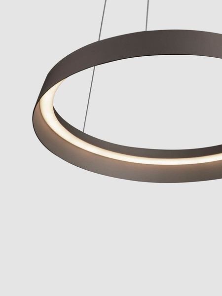 Nova Luce LED Pendelleuchte Ormi dimmbar 38W CCT warmweiss 2700/3000K Champagnergold Aluminium Ø45cm 9030520