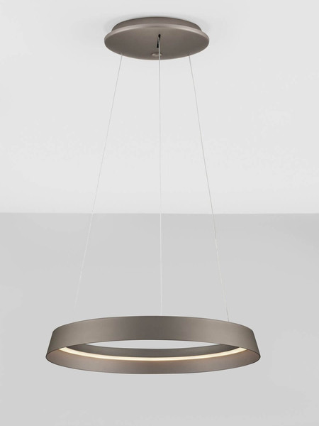 Nova Luce LED Pendelleuchte Ormi dimmbar 38W CCT warmweiss 2700/3000K Champagnergold Aluminium Ø45cm 9030520