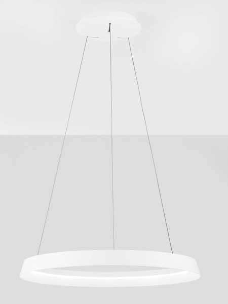 Nova Luce LED Pendelleuchte Ormi dimmbar 52W CCT warmweiss 2700/3000K Weiß Aluminium Ø60cm 9030521
