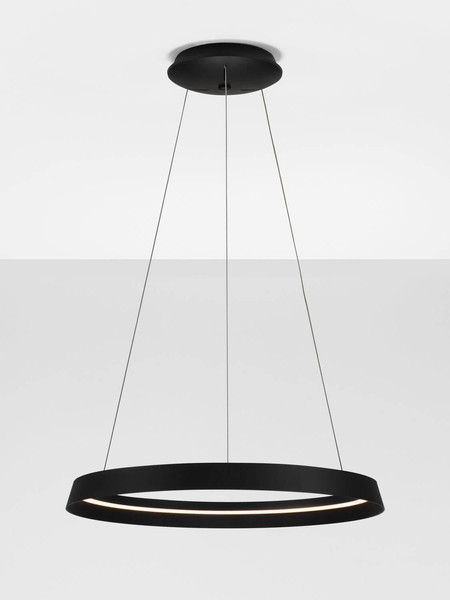 Nova Luce LED Pendelleuchte Ormi dimmbar 52W CCT warmweiss 2700/3000K Schwarz Aluminium Ø60cm 9030522