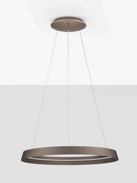 Nova Luce LED Pendelleuchte Ormi dimmbar 52W CCT warmweiss 2700/3000K Champagnergold Aluminium Ø60cm 9030523