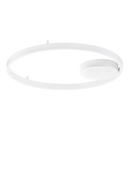 Nova Luce LED Deckenleuchte Hedra dimmbar 60W warmweiss 3000K Weiß Aluminium Metall Ø60cm 9030526