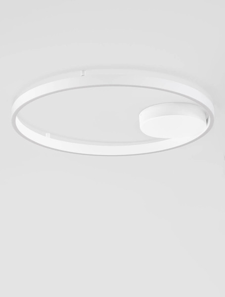 Nova Luce LED Deckenleuchte Hedra dimmbar 60W warmweiss 3000K Weiß Aluminium Metall Ø60cm 9030526