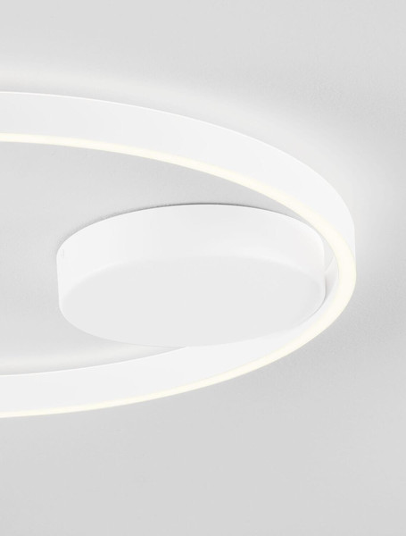 Nova Luce LED Deckenleuchte Hedra dimmbar 60W warmweiss 3000K Weiß Aluminium Metall Ø60cm 9030526