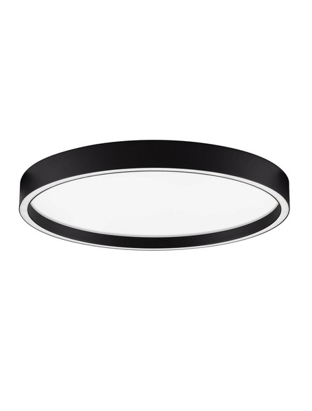 Nova Luce LED Deckenleuchte Istos dimmbar 38W CCT warm-/neutralweiss 2700/3000/4000K Schwarz Aluminium Metall Ø50cm 9030529