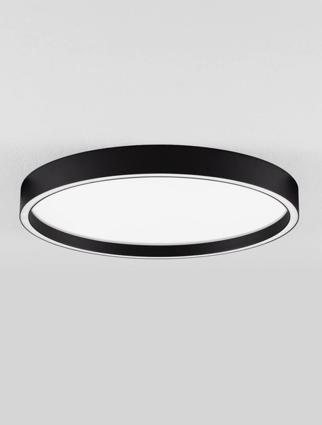 Nova Luce LED Deckenleuchte Istos dimmbar 38W CCT warm-/neutralweiss 2700/3000/4000K Schwarz Aluminium Metall Ø50cm 9030529