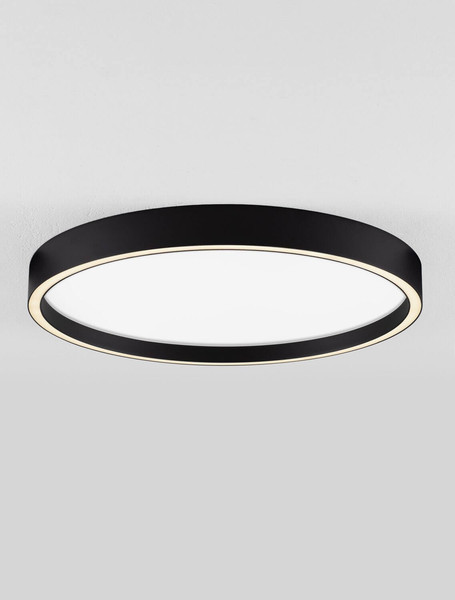Nova Luce LED Deckenleuchte Istos dimmbar 38W CCT warm-/neutralweiss 2700/3000/4000K Schwarz Aluminium Metall Ø50cm 9030529