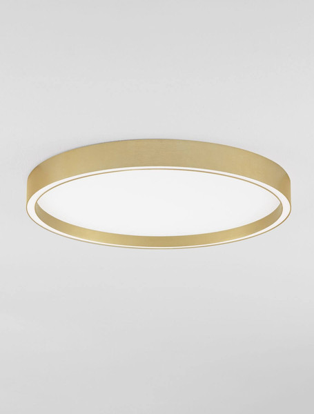 Nova Luce LED Deckenleuchte Istos dimmbar 38W CCT warm-/neutralweiss 2700/3000/4000K Gold Aluminium Metall Ø50cm 9030530