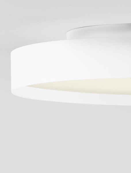 Nova Luce LED Deckenleuchte Roi dimmbar 37W CCT warm-/neutralweiss 2700/3000/4000K Weiß Aluminium Metall Ø40cm 9030531