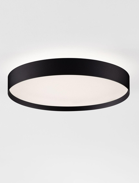 Nova Luce LED Deckenleuchte Roi dimmbar 37W CCT warm-/neutralweiss 2700/3000/4000K Schwarz Aluminium Metall Ø40cm 9030532