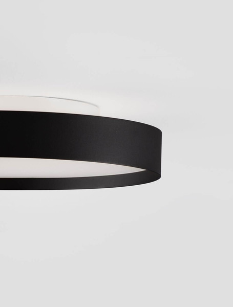 Nova Luce LED Deckenleuchte Roi dimmbar 37W CCT warm-/neutralweiss 2700/3000/4000K Schwarz Aluminium Metall Ø40cm 9030532