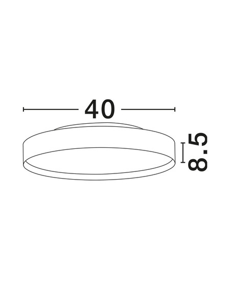 Nova Luce LED Deckenleuchte Roi dimmbar 37W CCT warm-/neutralweiss 2700/3000/4000K Schwarz Aluminium Metall Ø40cm 9030532