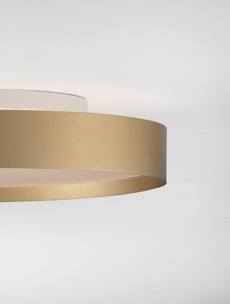 Nova Luce LED Deckenleuchte Roi dimmbar 37W CCT warm-/neutralweiss 2700/3000/4000K Gold Aluminium Metall Ø40cm 9030533