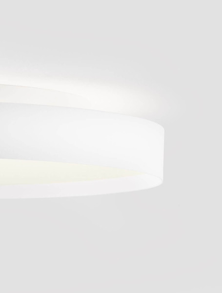 Nova Luce LED Deckenleuchte Roi dimmbar 48W CCT warm-/neutralweiss 2700/3000/4000K Weiß Aluminium Metall Ø50cm 9030534