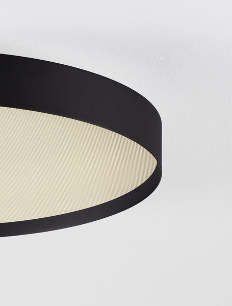 Nova Luce LED Deckenleuchte Roi dimmbar 48W CCT warm-/neutralweiss 2700/3000/4000K Schwarz Aluminium Metall Ø50cm 9030535