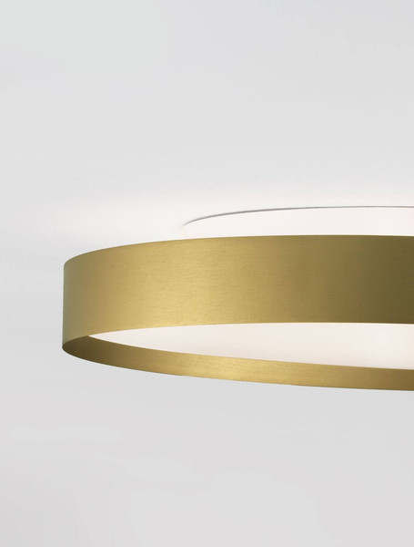 Nova Luce LED Deckenleuchte Roi dimmbar 48W CCT warm-/neutralweiss 2700/3000/4000K Gold Aluminium Metall Ø50cm 9030536