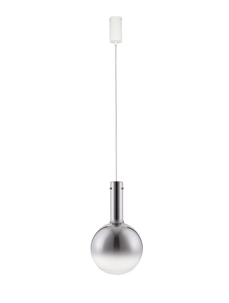 Nova Luce LED Pendelleuchte Nostos dimmbar 6W warmweiss 3000K Gold Weiß Rauchgrau Glas Metall Ø25cm 9030542