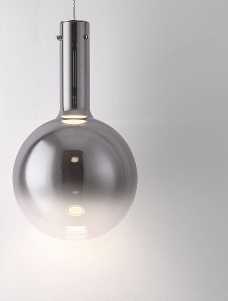 Nova Luce LED Pendelleuchte Nostos dimmbar 6W warmweiss 3000K Gold Weiß Rauchgrau Glas Metall Ø25cm 9030542