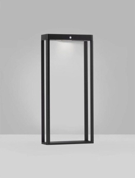 Nova Luce LED Solar-Wegeleuchte Berni 2W warmweiss 3000K Bewegungsmelder IP65 Schwarz Aluminium 50cm 9030566