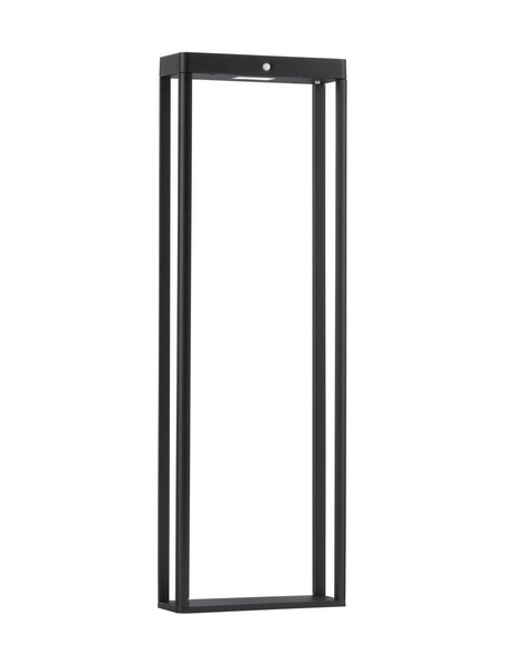Nova Luce LED Solar-Wegeleuchte Berni 2W warmweiss 3000K Bewegungsmelder IP65 Schwarz Aluminium 70cm 9030567