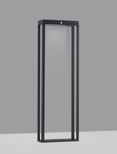 Nova Luce LED Solar-Wegeleuchte Berni 2W warmweiss 3000K Bewegungsmelder IP65 Schwarz Aluminium 70cm 9030567
