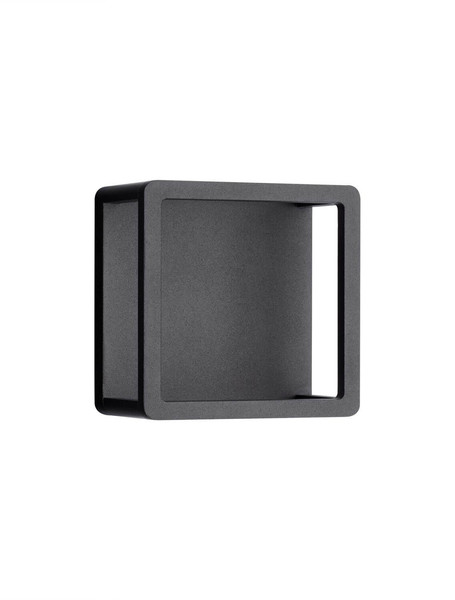 Nova Luce LED Außen-Wandleuchte Misti 9W warmweiss 3000K IP65 Schwarz Aluminium 18x18cm 9030568