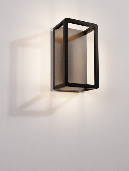 Nova Luce LED Außen-Wandleuchte Akmi 9W warmweiss 3000K IP65 Schwarz Aluminium 26x15cm 9030570
