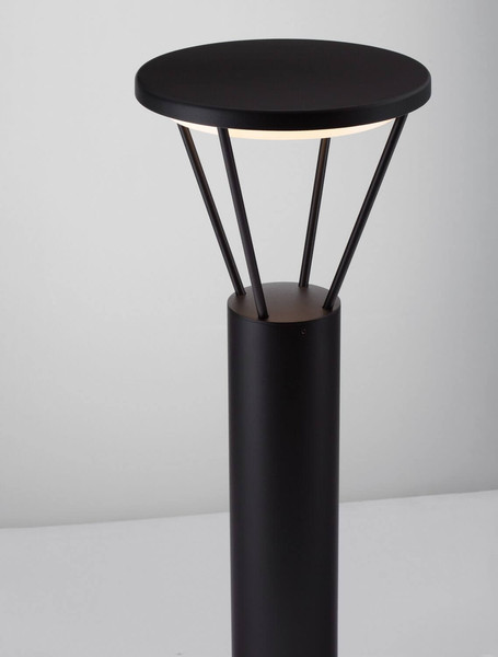 Nova Luce LED Leuchtenkopf für Wegeleuchte Virtus 16W warmweiss 3000K IP65 Schwarz Aluminium 27cm 9030573