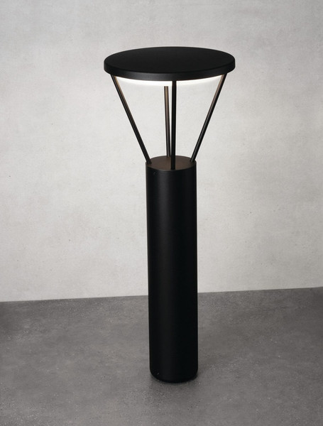 Nova Luce Aufstellpfosten für Sockelleuchte Virtus Schwarz Aluminium 55cm 9030574