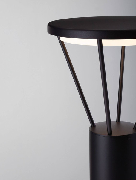 Nova Luce Aufstellpfosten für Sockelleuchte Virtus Schwarz Aluminium 55cm 9030574