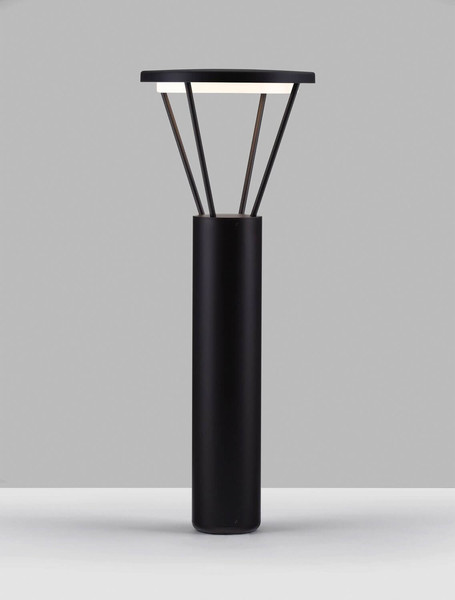 Nova Luce Aufstellpfosten für Sockelleuchte Virtus Schwarz Aluminium 55cm 9030574