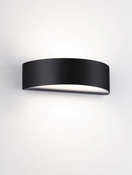 Nova Luce LED Außen-Wandleuchte Nectar 9W warmweiss 3000K IP65 Schwarz Aluminium 20x9cm 9030576