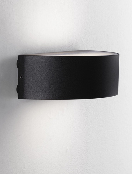Nova Luce LED Außen-Wandleuchte Nectar 9W warmweiss 3000K IP65 Schwarz Aluminium 20x9cm 9030576