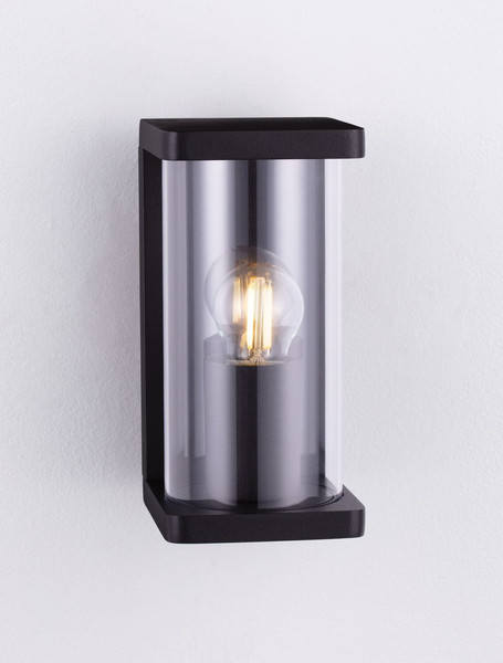 Nova Luce Außen-Wandleuchte Adoray E27 IP65 Schwarz Aluminium 20x14cm 9030579