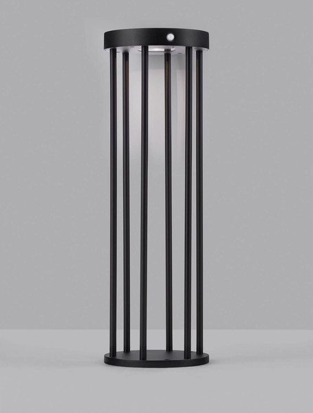 Nova Luce LED Solar-Wegeleuchte Aigo 2W warmweiss 3000K Bewegungsmelder IP65 salzwasserfest Schwarz Aluminium 50cm 9030582