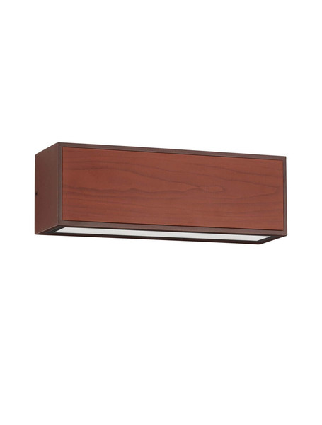 Nova Luce LED Solar-Wandleuchte Brown 2W warmweiss 3000K Bewegungsmelder IP65 salzwasserfest Cortenstahl Holz Aluminium 24x24cm 9030584