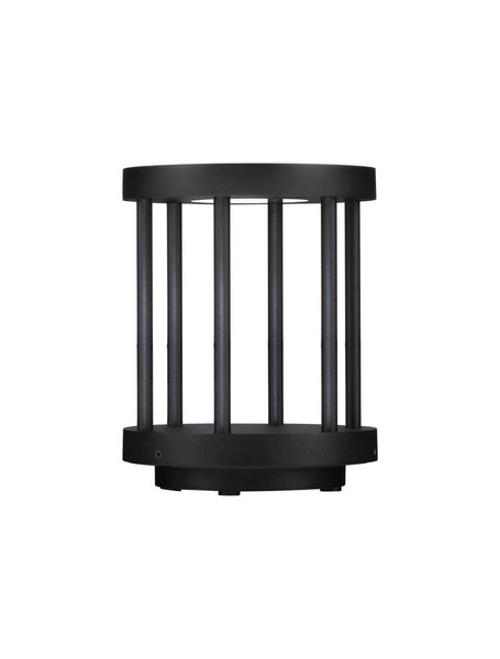 Nova Luce LED Sockelleuchte Nereus 8W warmweiss 3000K IP65 Schwarz Aluminium 20cm 9030586