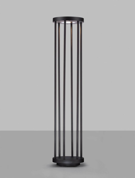 Nova Luce LED Wegeleuchte Nereus 8W warmweiss 3000K IP65 Schwarz Aluminium 75cm 9030588
