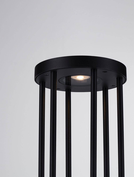 Nova Luce LED Wegeleuchte Nereus 8W warmweiss 3000K IP65 Schwarz Aluminium 75cm 9030588