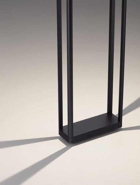 Nova Luce LED Wegeleuchte Cosmic 8W warmweiss 3000K IP65 Schwarz Aluminium 75cm 9030591