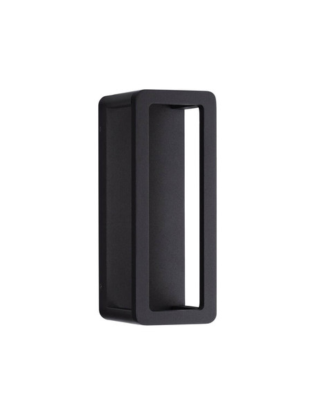 Nova Luce LED Außen-Wandleuchte Cosmic 9W warmweiss 3000K IP65 Schwarz Aluminium 23x12,5cm 9030592