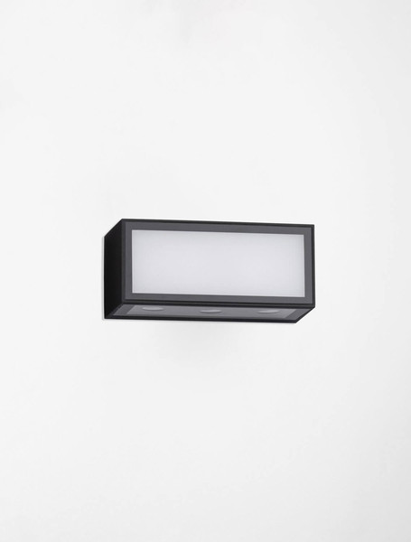 Nova Luce LED Außen-Wandleuchte Inga 11W warmweiss 3000K IP65 salzwasserfest Schwarz Aluminium 15x7cm 9030593