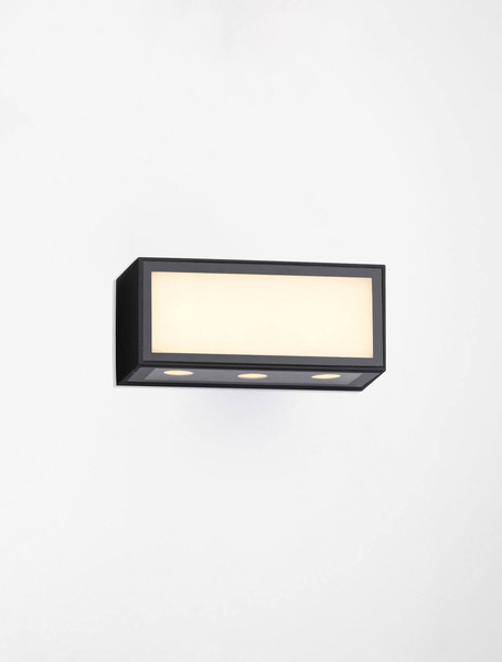 Nova Luce LED Außen-Wandleuchte Inga 11W warmweiss 3000K IP65 salzwasserfest Schwarz Aluminium 15x7cm 9030593