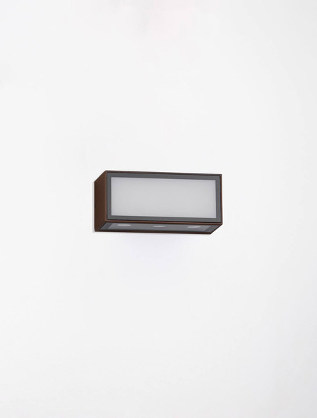 Nova Luce LED Außen-Wandleuchte Inga 11W warmweiss 3000K IP65 salzwasserfest Cortenstahl Aluminium 15x7cm 9030594