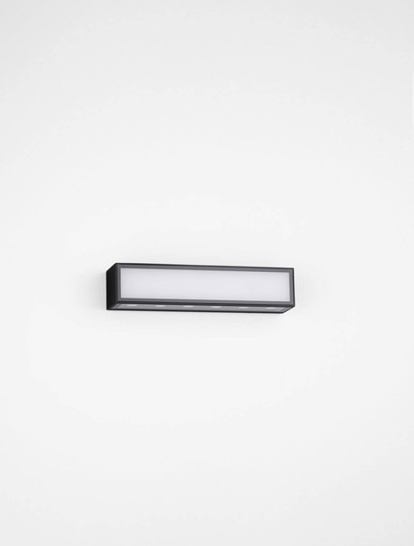 Nova Luce LED Außen-Wandleuchte Inga 18W warmweiss 3000K IP65 salzwasserfest Schwarz Aluminium 30x7cm 9030595