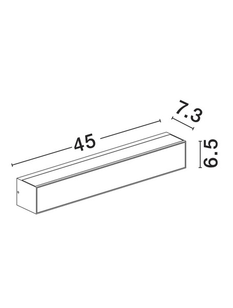 Nova Luce LED Außen-Wandleuchte Inga 31W warmweiss 3000K IP65 salzwasserfest Schwarz Aluminium 45x7cm 9030596