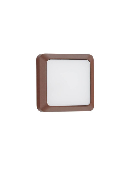 Nova Luce LED Außen-Wandleuchte Appia 5W warmweiss 3000K IP54 Cortenstahl Aluminium 12,5x12,5cm 9030598