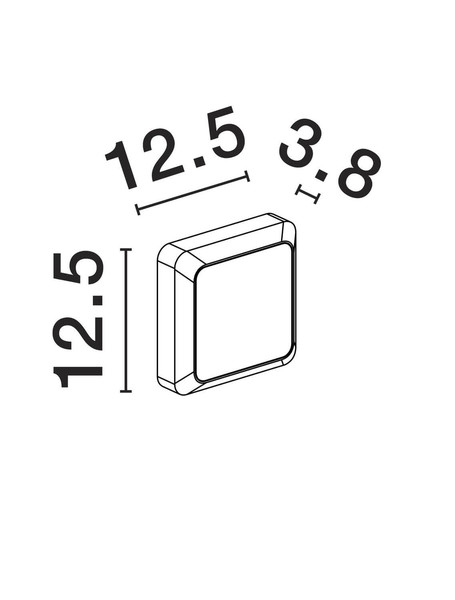 Nova Luce LED Außen-Wandleuchte Appia 5W warmweiss 3000K IP54 Cortenstahl Aluminium 12,5x12,5cm 9030598